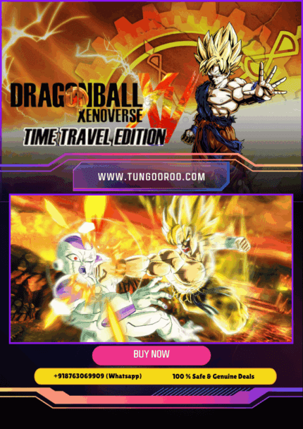 Epic 4K screenshot of Goku mastering time travel in Dragon Ball Xenoverse Time Patrol HQ, battling alternate timeline villains with explosive Ki blasts and Super Saiyan transformations – ultimate Dragon Ball adventure awaits 4K