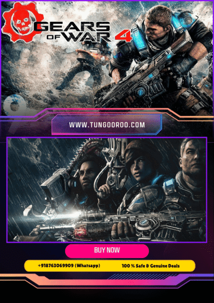 Gears of War 4 gameplay with JD Fenix leading COG soldiers through intense firefights against the Swarm in post-apocalyptic landscapes, featuring explosive weapons and cinematic visuals – 4K