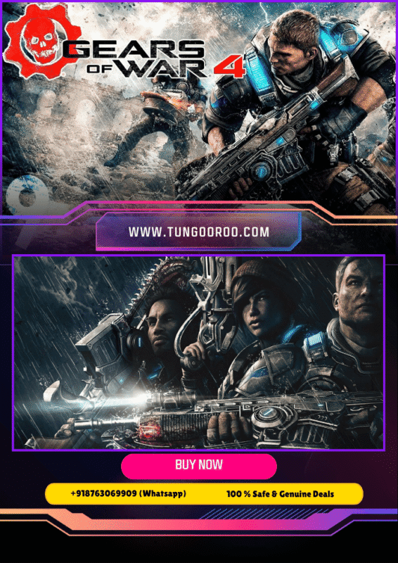 Gears of War 4 gameplay with JD Fenix leading COG soldiers through intense firefights against the Swarm in post-apocalyptic landscapes, featuring explosive weapons and cinematic visuals – 4K