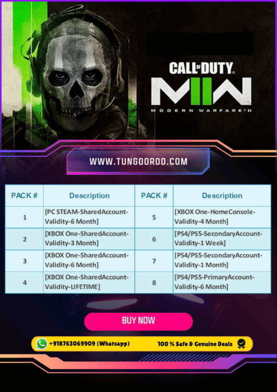 Call of Duty: Modern Warfare II (2022) – Intense action gameplay featuring Task Force 141, advanced AI, revamped Gunsmith, and stunning next-gen graphics. Multiplayer, campaign, and Special Ops modes deliver the ultimate first-person shooter experience