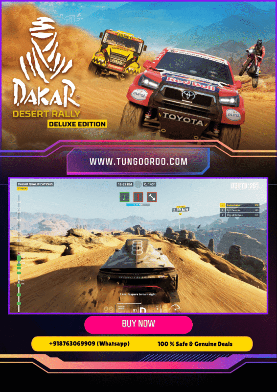 Dakar Desert Rally Deluxe Edition racing across desert dunes with off-road trucks and bikes – epic motorsport simulation 4k" "Ultimate Dakar Desert Rally Deluxe Edition gameplay screenshot – open-world desert racing adventure in ultra realistic graphics 4k