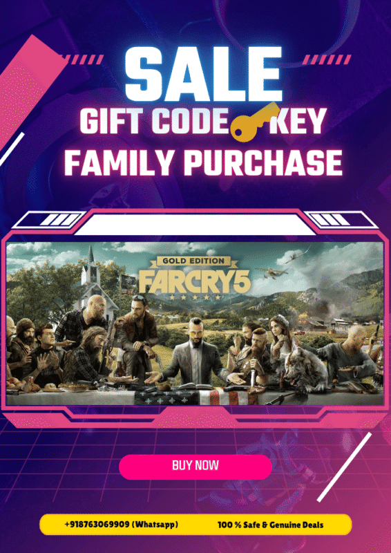 Epic in-game scene from Far Cry 5 Gold showing a protagonist ready to take on the Eden's Gate cult amidst stunning Montana wilderness, with explosive action in the background. (4K wallpaper)