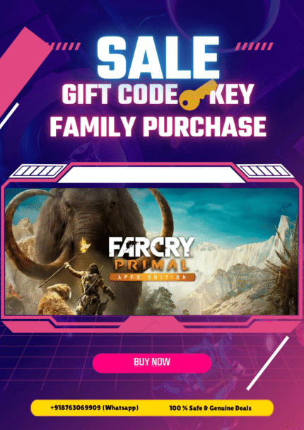 Epic Far Cry Primal Apex 4K wallpaper showcasing a fierce tribal warrior battling prehistoric beasts in a lush, wild primeval landscape, with dramatic lighting and cinematic detail – 4k wallpaper