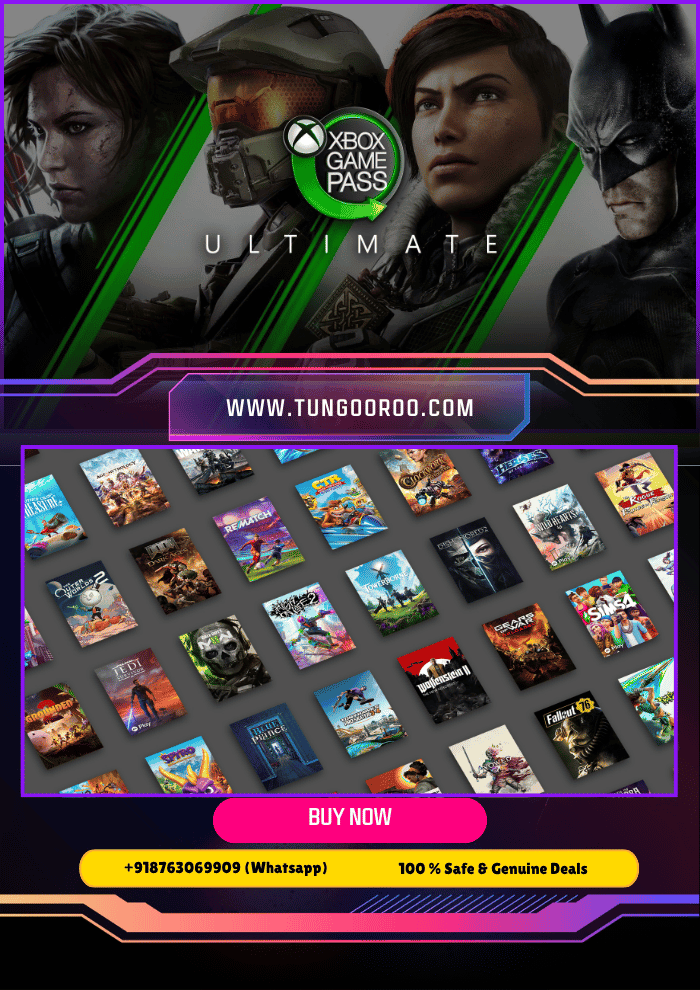 gamepass gpu Xbox Game Pass subscription logo with a gaming controller and various popular game characters in the background, showcasing unlimited access to a vast library of Xbox games on console and PC.