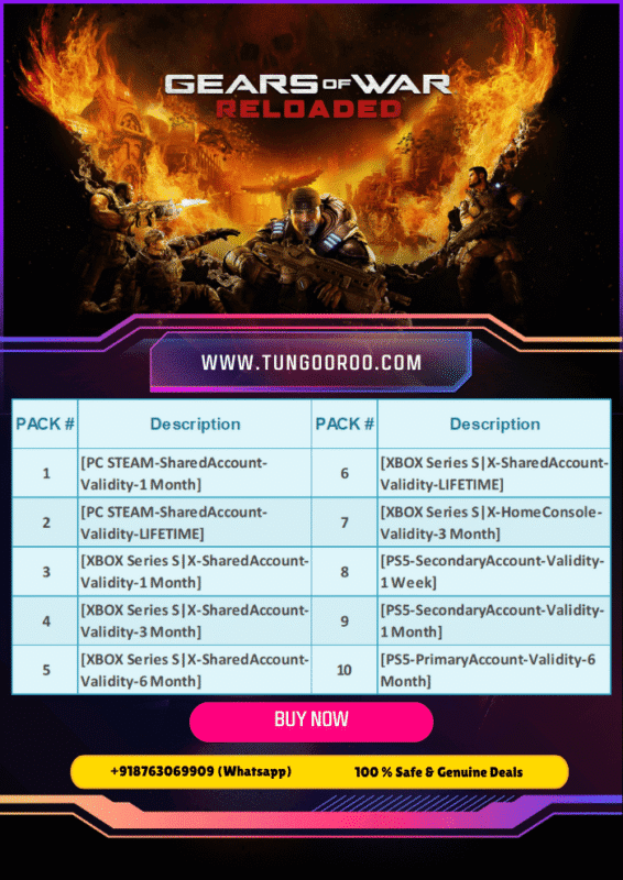 Epic showdown between Marcus Fenix and Locust Horde warriors in Unreal Engine-powered battleground – Gears of War Reloaded 4K” “Explosive Lancer chainsaw action with cinematic gore detail – Gears of War Reloaded 4K