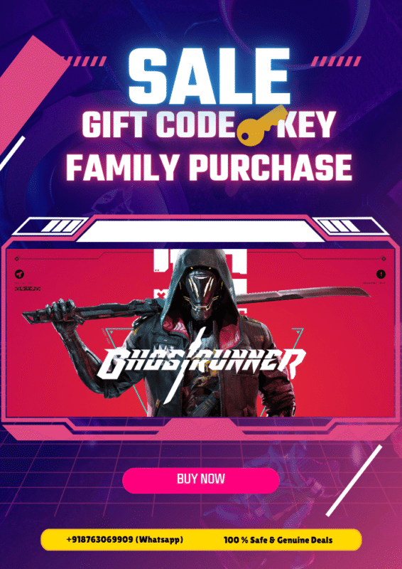 Fast-paced Ghostrunner cyberpunk parkour with katana and grappling hook in neon-lit dystopian city 4k wallpaper