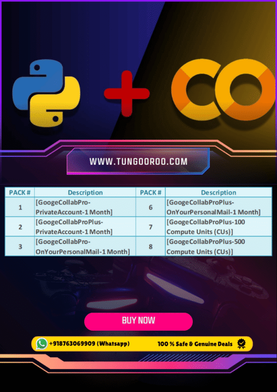 Google Colab free cloud-based Jupyter notebook for Python coding" Caption: "Write and run Python code instantly with Google Colab’s free cloud Jupyter notebooks.Google Colab GPU and TPU acceleration for faster machine learning Google Colab real-time collaboration for teams Google Drive integration with Google Colab for seamless file access Google Colab pre-installed Python libraries for data science Start coding immediately with popular Python libraries like TensorFlow, Pandas, and NumPy pre-installed. Google Colab no local setup for Python coding Google Colab supports Python 3 and Markdown cells