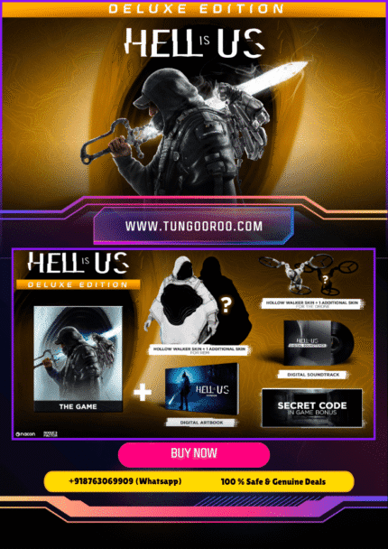 Main protagonist in Hell is Us Deluxe Edition battling nightmarish creatures with glowing sword in a dark fantasy world – 4K