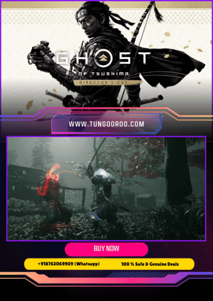 Ghost of Tsushima Director’s Cut gameplay on PC and PlayStation showcasing breathtaking samurai combat, cinematic open-world landscapes, and Iki Island expansion missions in ultra-detailed 4K