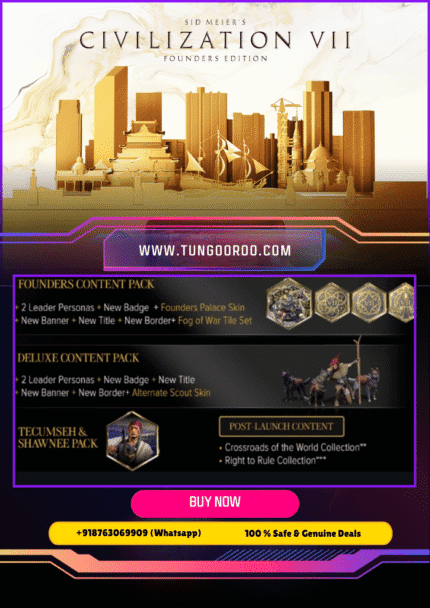 Vibrant screenshot of Sid Meier's Civilization VII gameplay showing cities expanding through lush landscapes in the Modern Age, filled with architectural wonders and strategic resources. (4k)