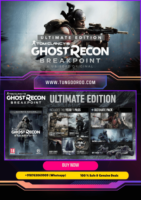 Tom Clancy's Ghost Recon® Breakpoint Ultimate Edition gameplay featuring elite tactical soldiers in intense open-world combat – 4k