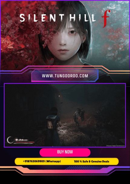 Silent Hill F official game artwork with haunting horror atmosphere and eerie red flowers 4k