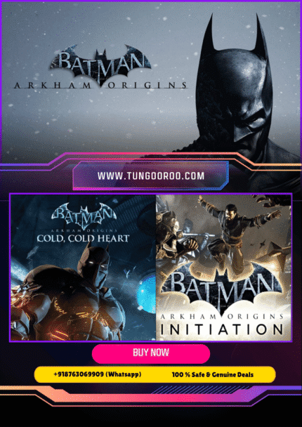 Batman Arkham Origins + Cold, Cold Heart & Initiation DLCs showcasing Batman’s icy armor, intense combat, and Gotham’s frozen streets 4K