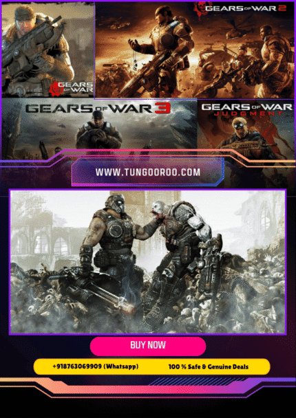 Gears of War Series squad battle against alien Locust Horde in intense third-person shooter combat with cinematic 4K