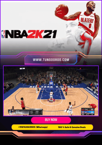 NBA 2K21 gameplay showcasing realistic basketball action, next-gen graphics, and MyCareer mode in 4K