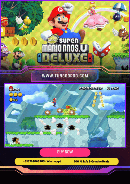 New Super Mario Bros. U Deluxe gameplay showcasing Mario and friends in vibrant 2.5D platforming levels full of action and adventure 4k