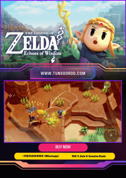 The Legend of Zelda: Echoes of Wisdom - Princess Zelda uses Tri Rod to summon echoes of objects and monsters, explores Hyrule and the Still World with dungeons and boss fights in stunning landscapes 4K