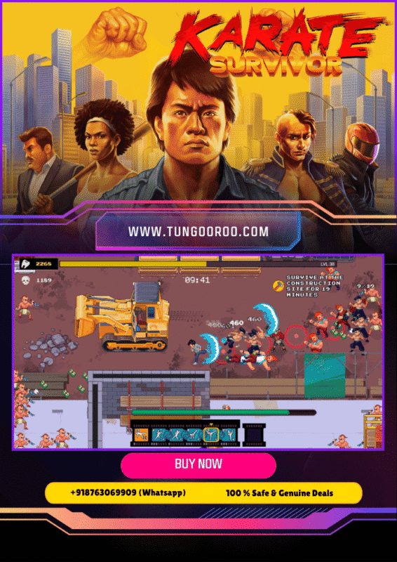 Dynamic martial arts fighter battling survival challenges in a neon-lit open world — cinematic gameplay progress in 4K