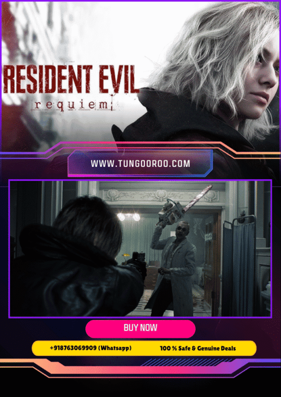 Epic 4K screenshot of Leon S. Kennedy unleashing brutal melee combos on grotesque zombies in Resident Evil Requiem's dark, atmospheric Metroidvania world – high-stakes survival horror awaits! 4K