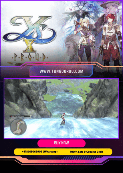 Epic 4K screenshot of Adol Christin wielding dual blades in Ys X: Proud Nordics' stunning ocean exploration on PS5, with majestic ships and mythical sea beasts in a vibrant action RPG world 4K