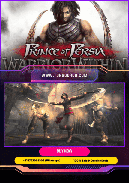 Epic Prince of Persia Warrior Within 4K artwork featuring the dark Prince dual-wielding swords in shadowy Dahaka chase, fluid parkour, brutal combat on cursed island – ultimate action-adventure remaster vibes 4K