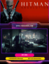 Hitman: Absolution stealth assassin action, Agent 47 aiming silenced pistol in rain-soaked neon city, cinematic lighting, close-up barcode tattoo, tense infiltration scene — 4K