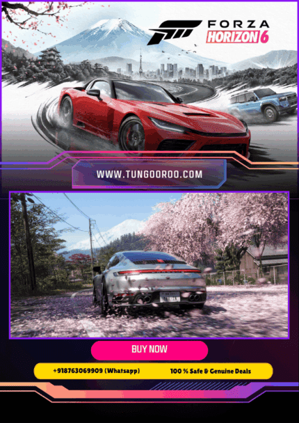 Epic 4K screenshot of Forza Horizon 6 showcasing hyper-realistic open-world racing in a stunning sunset horizon with customizable supercars drifting on neon-lit streets, explosive boosts, and massive festival crowds – ultimate racing adventure in 4K.