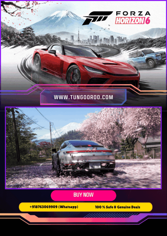 Epic 4K screenshot of Forza Horizon 6 showcasing hyper-realistic open-world racing in a stunning sunset horizon with customizable supercars drifting on neon-lit streets, explosive boosts, and massive festival crowds – ultimate racing adventure in 4K.
