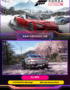 Epic 4K screenshot of Forza Horizon 6 showcasing hyper-realistic open-world racing in a stunning sunset horizon with customizable supercars drifting on neon-lit streets, explosive boosts, and massive festival crowds – ultimate racing adventure in 4K.
