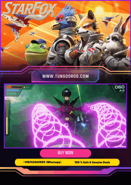 Epic Star Fox Nintendo gameplay screenshot: Barrel rolls, Arwing dogfights in vibrant space arenas with Fox McCloud blasting enemies – 4K ultra HD sharpness for ultimate retro-futuristic thrills.